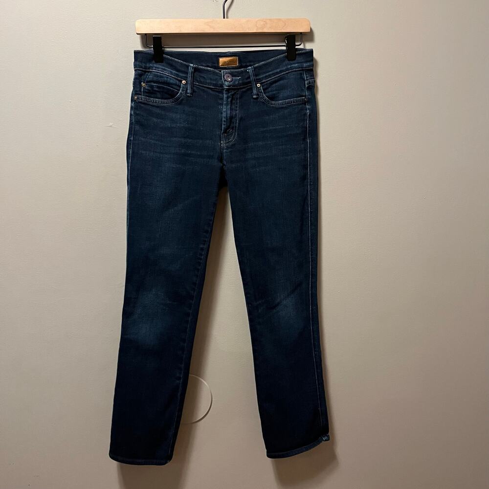 Mother The Rascal Cuff Meet Me at Midnight Jeans Women's 26 Dark‎ Wash Denim